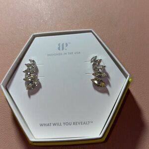 Ring bomb party earrings, lemon cubic zirconia